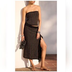 Anthropologie Knit Maxi Skirt and Tube Top Set